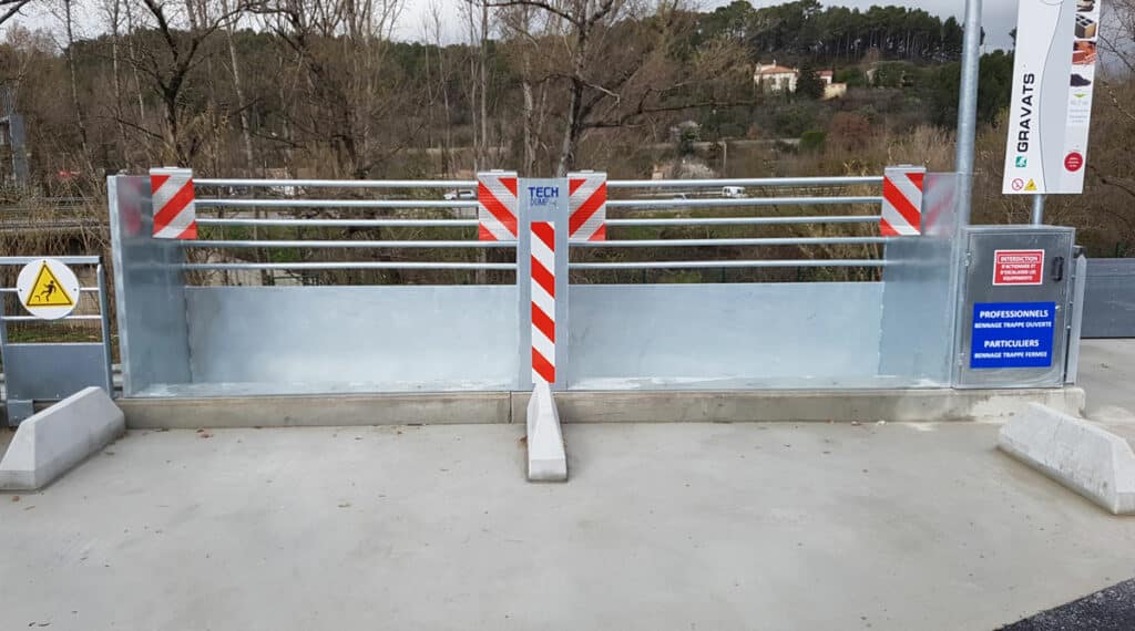 Système pour bennes à gravats TECH DUMP à la déchetterie d'Aix en Provence (13)