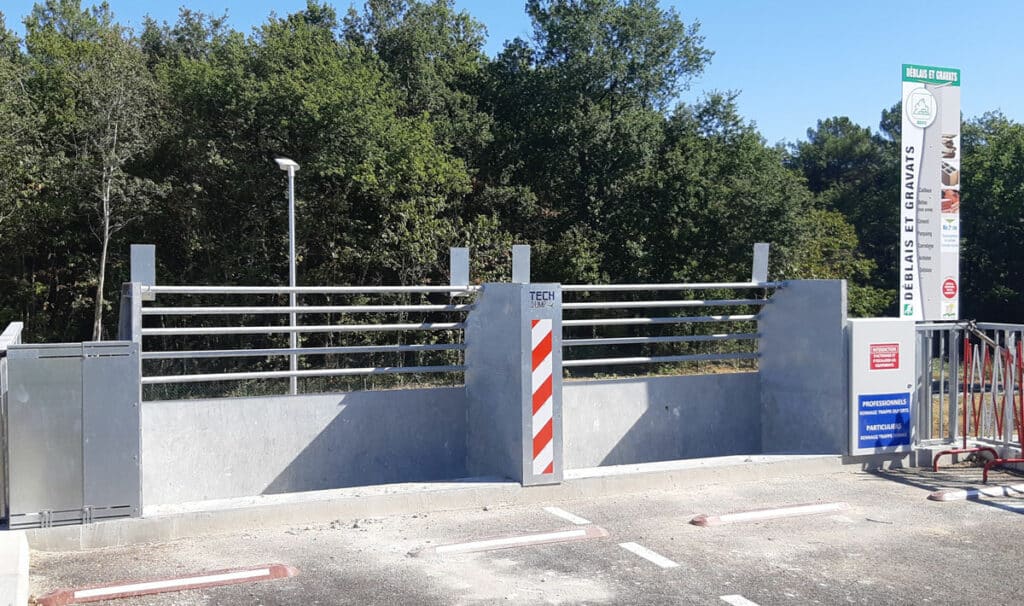 Système pour bennes à gravats TECH DUMP à la déchetterie de Duras (47)