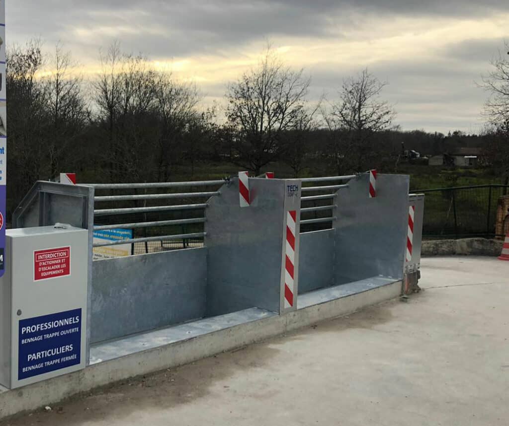 Système pour bennes à gravats TECH DUMP à la déchetterie de Suèvres (41)