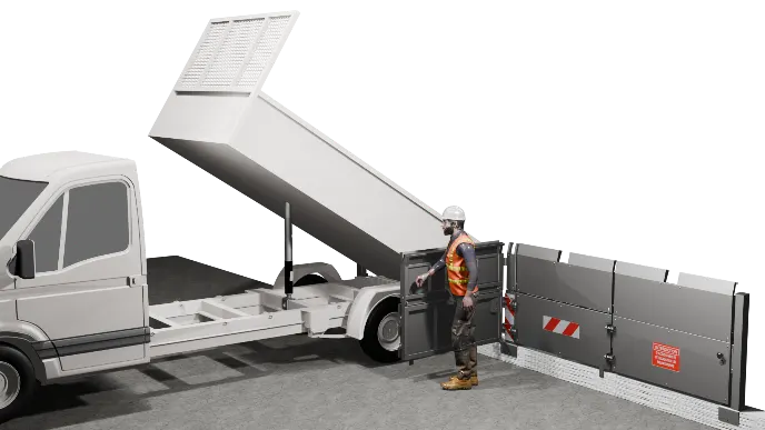 TECH TWO : garde-corps hybride battant et bavettes rabattables